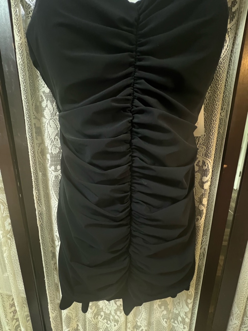 PROFILE by Gottex Black Ruched Swim Dress One Piece Tummy Control Size 16 NWT - Picture 13 of 14